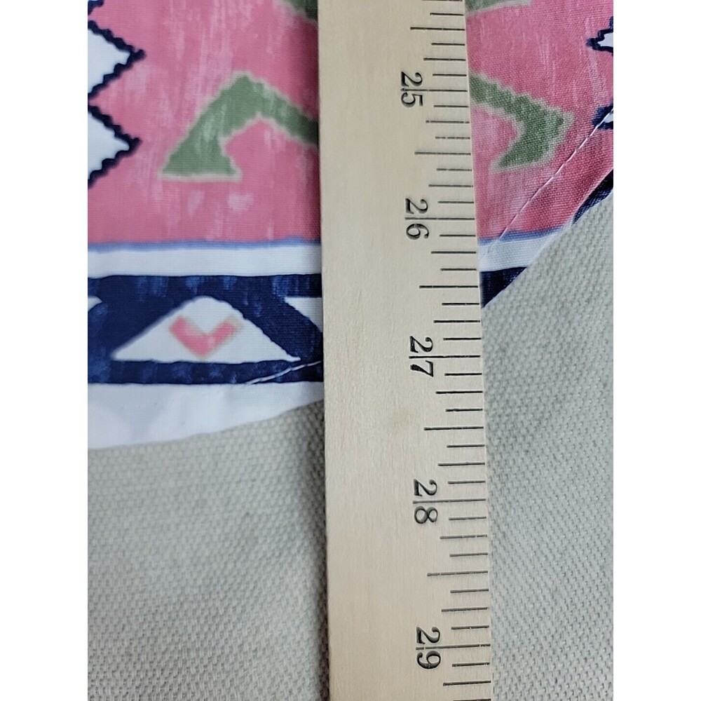 Cabrais Aztec Shirt‎ Womens 16 XL White Pink Blue Southwest Tribal Vintage 90s - Picture 11 of 12